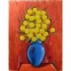 COOK Juan fleurs jaunes vase bleu