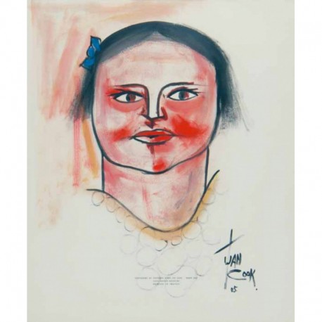 COOK Juan portrait d'une femme brune