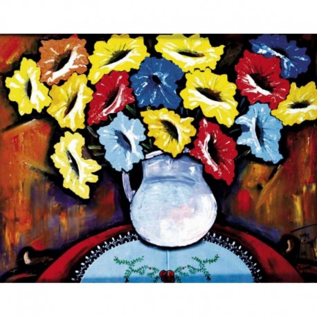 COOK Juan vase de fleurs colorées