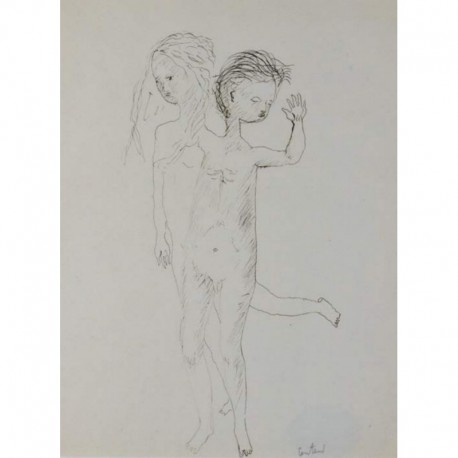 NUS D'ENFANTS - COUTAUD Lucien (1904 - 1977) - Dessin