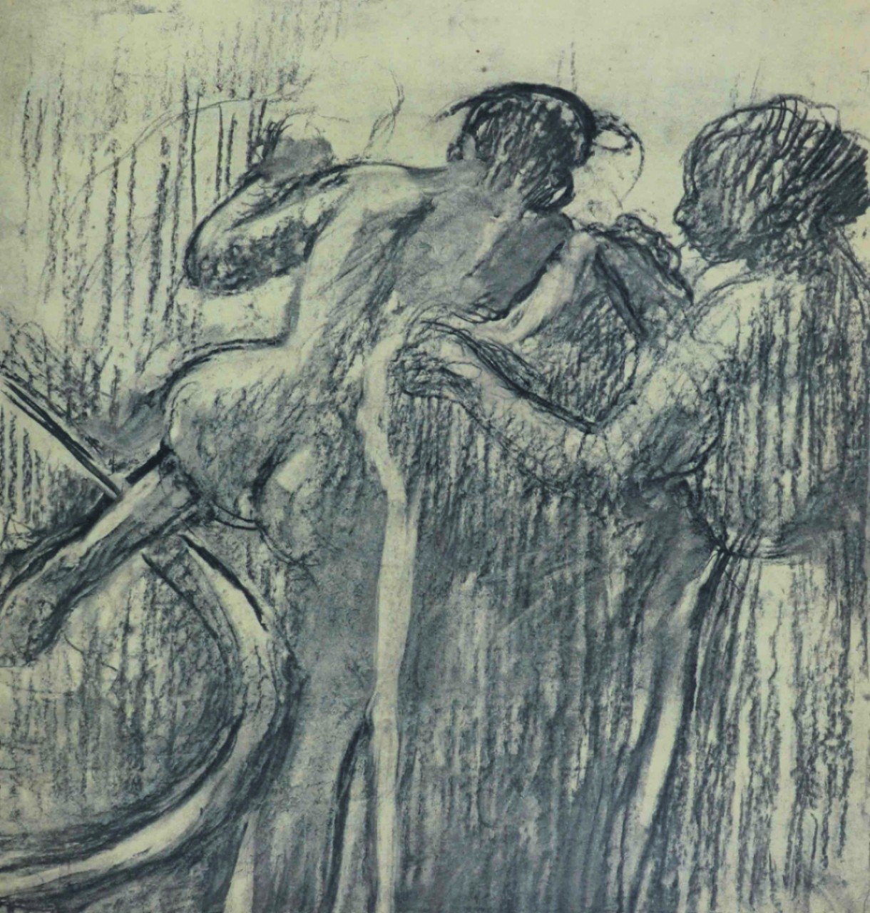 FEMME SORTANT DU BAIN , DEGAS Edgar ( d'aprés ) (1834-1917)