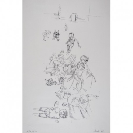 PERSONNAGES - DADO (Djuric Miodrag dit) (1933 - 2011) - Lithographie