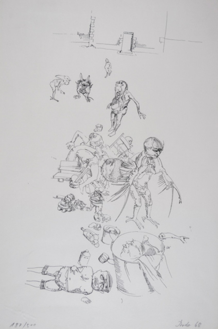 PERSONNAGES - DADO (Djuric Miodrag dit) (1933 - 2011) - Lithographie