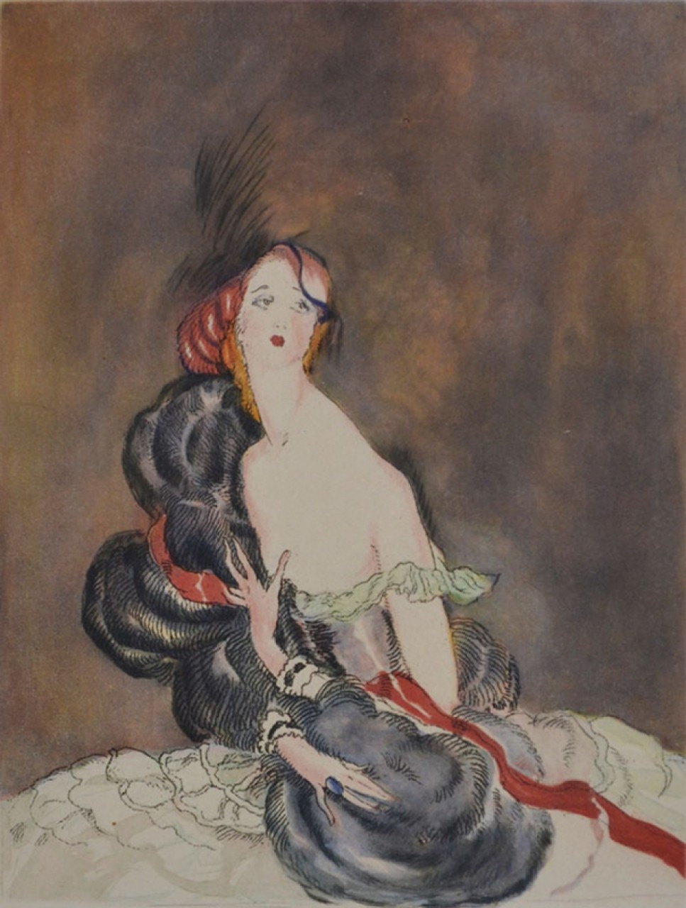 DOMERGUE Jean-Gabriel femme apprêtée assise