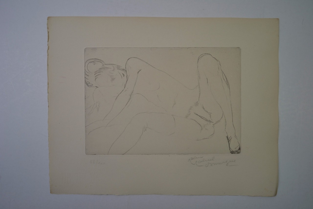 DOMERGUE Jean-Gabriel femme allongée jambes écartées