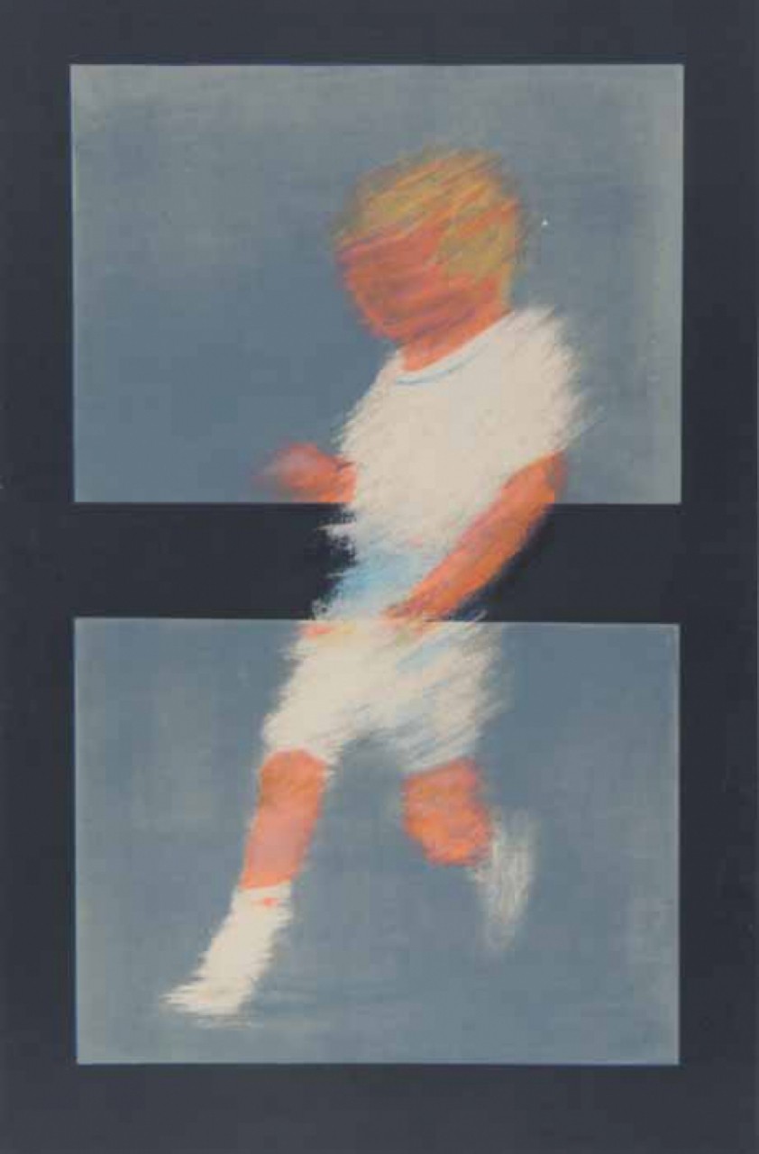 DOUTRELEAU Pierre homme blond flou en mouvement