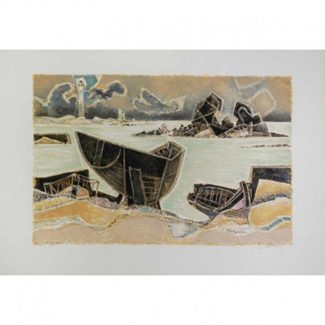 bateaux sur la plage