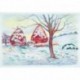 GUILLAUMIN Armand meules de foins dans la neige