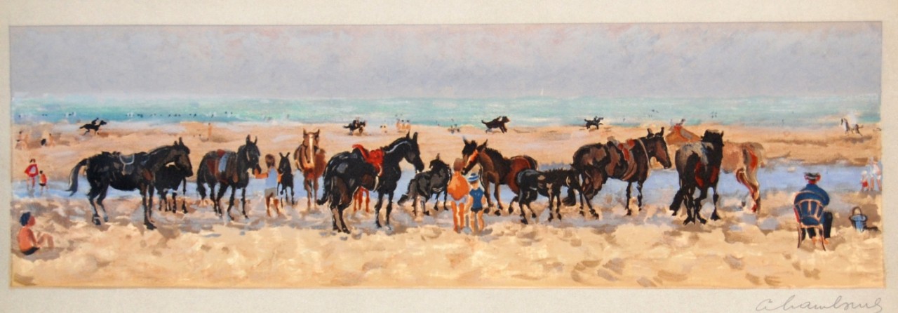 HAMBOURG André chevaux sur la plage