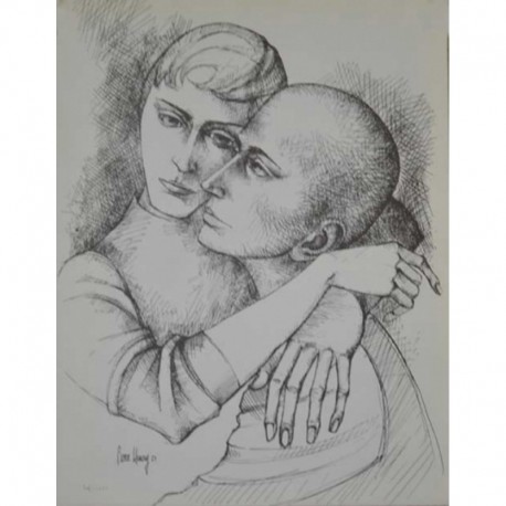 HENRY Pierre couple enlacé