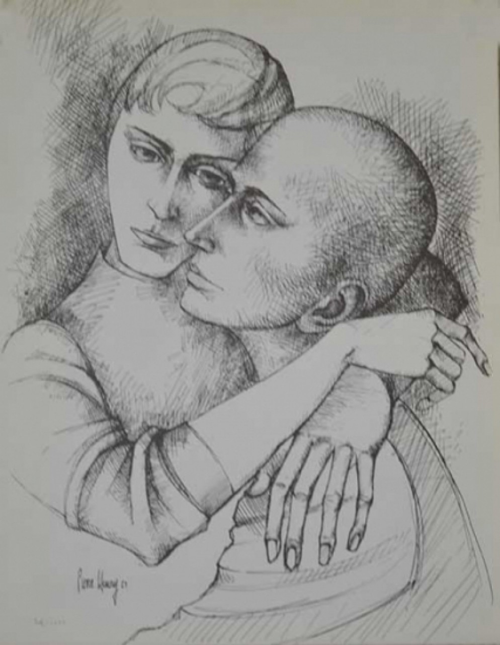 HENRY Pierre couple enlacé