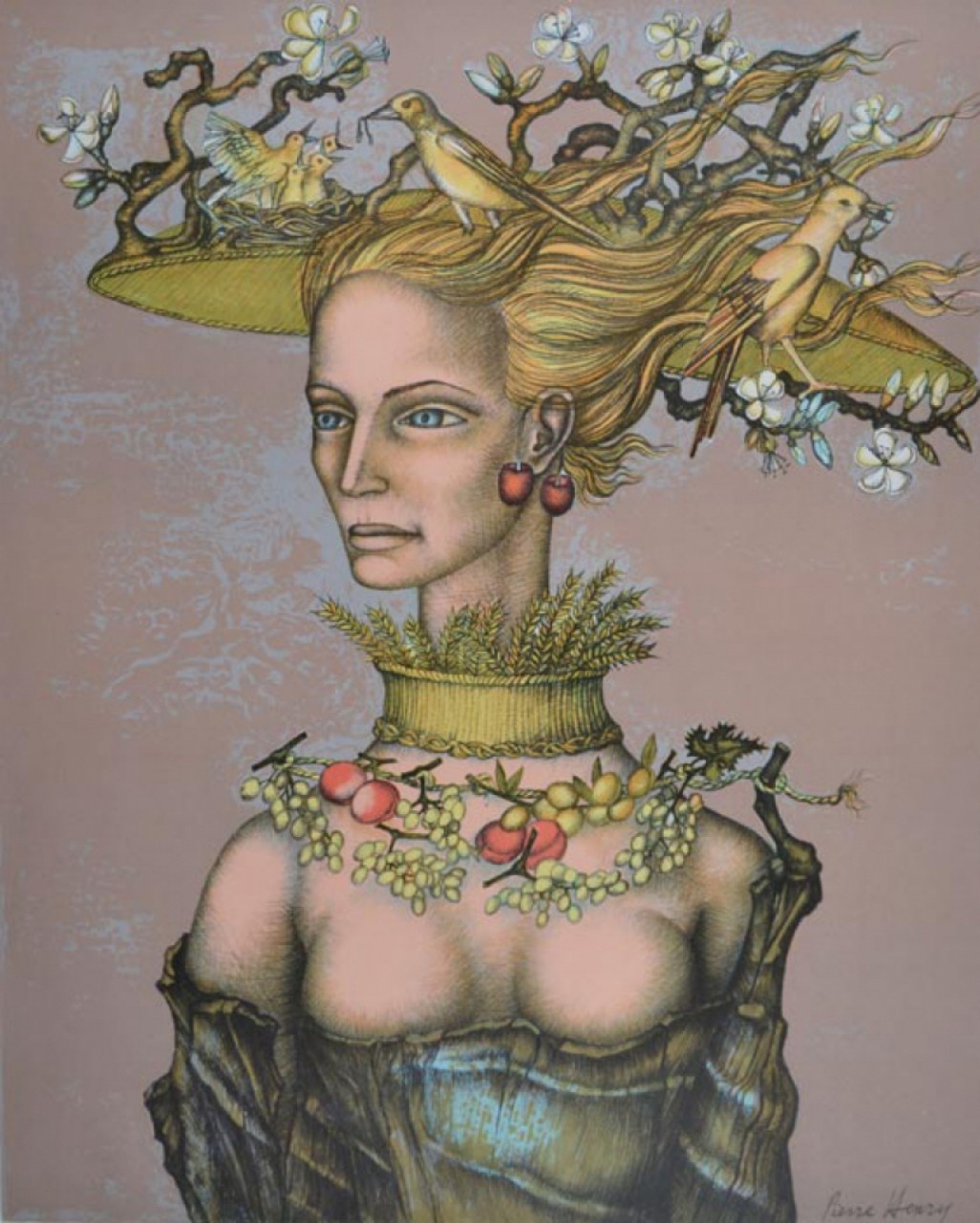 HENRY Pierre chapeau à oiseaux