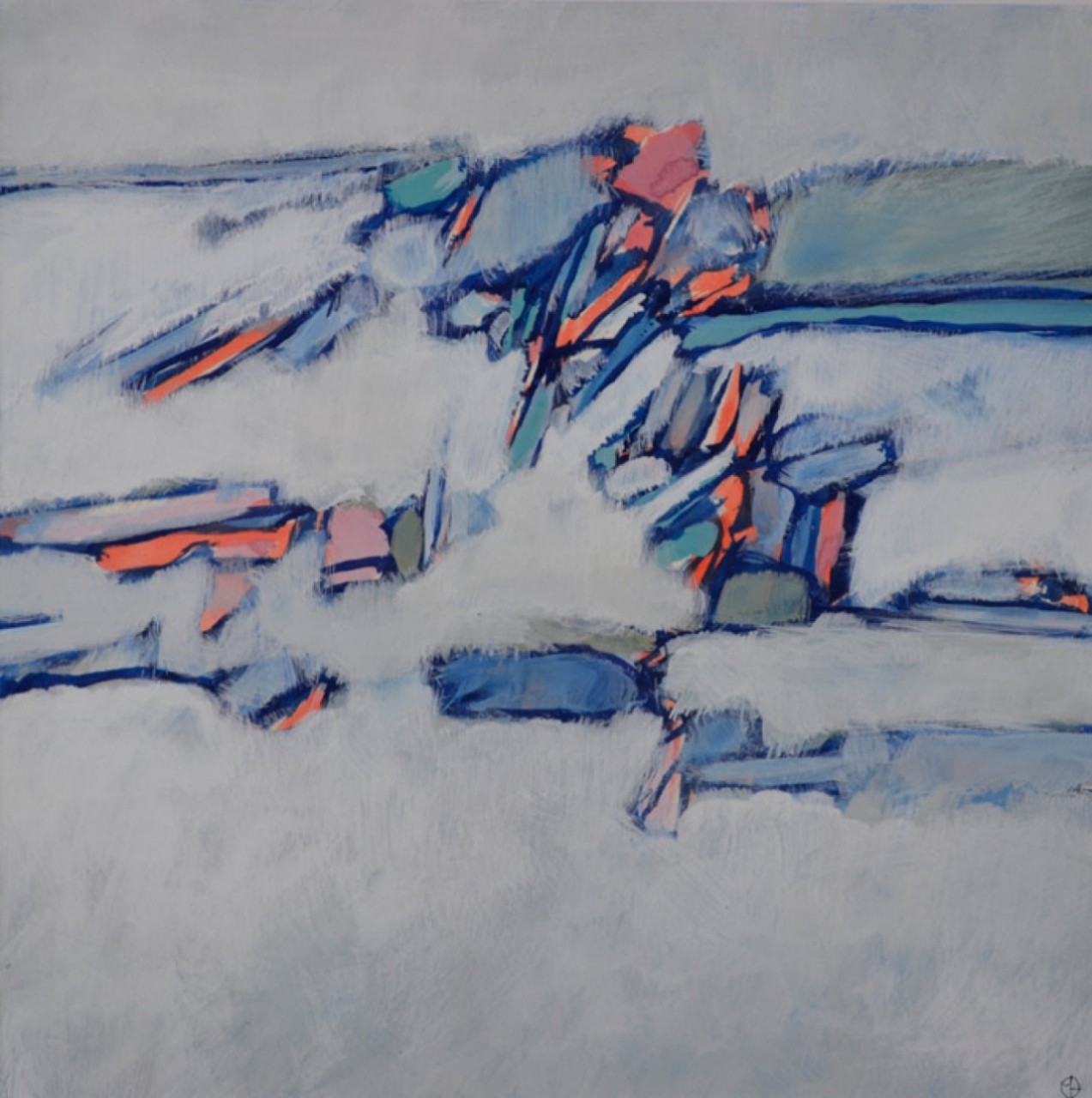 COMPOSITION - HERVE Michel (XX ème siècle) - Gouache