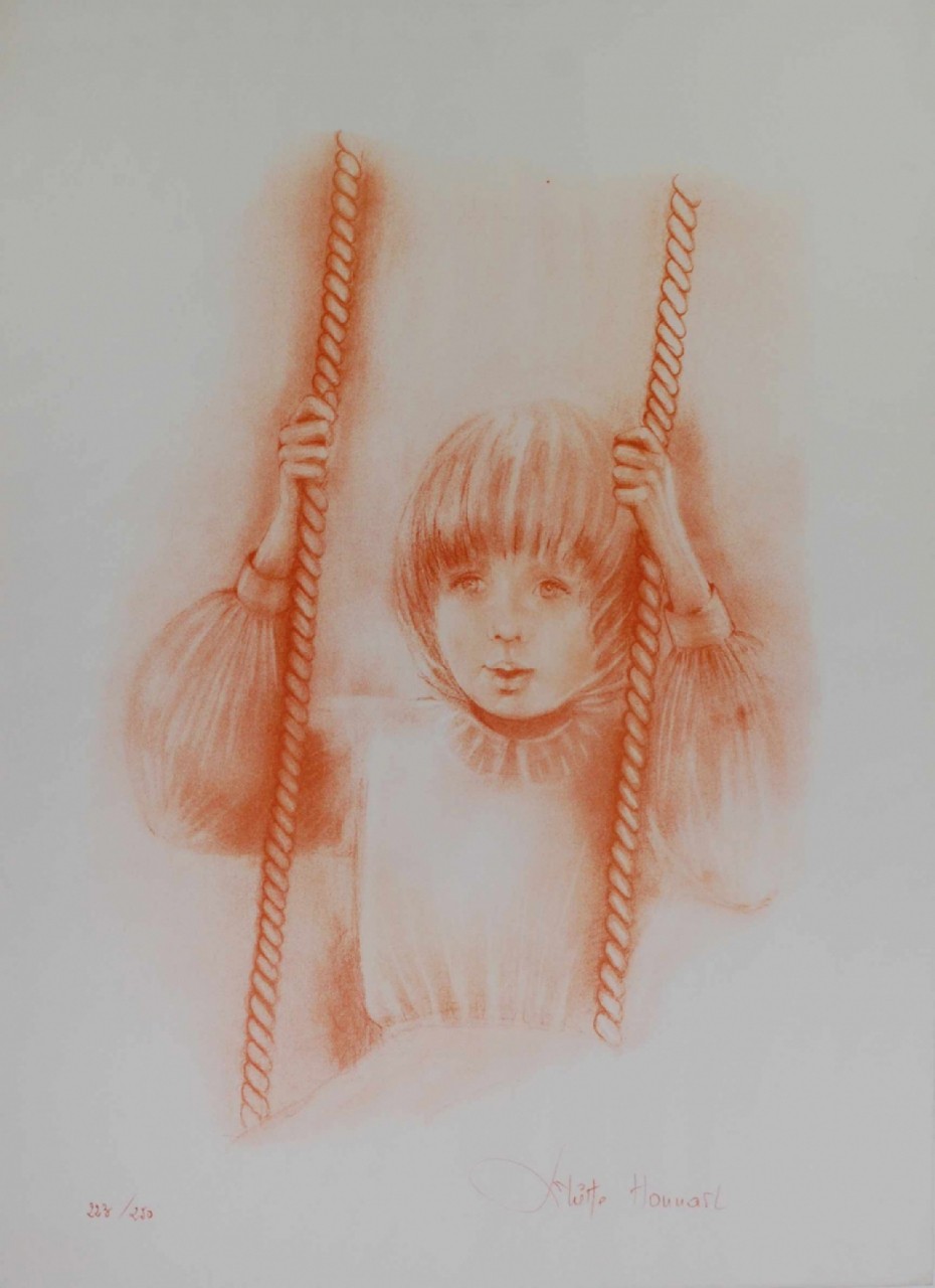 HONNART Juliette petite fille sur la balançoire 