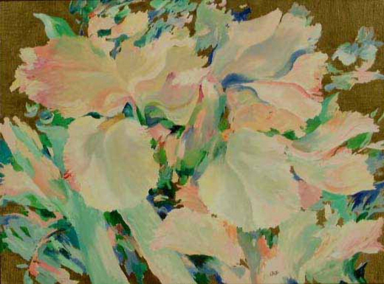 BRASSEE DE FLEURS - JURJANS Juris (1944 - ) - Huile sur toile