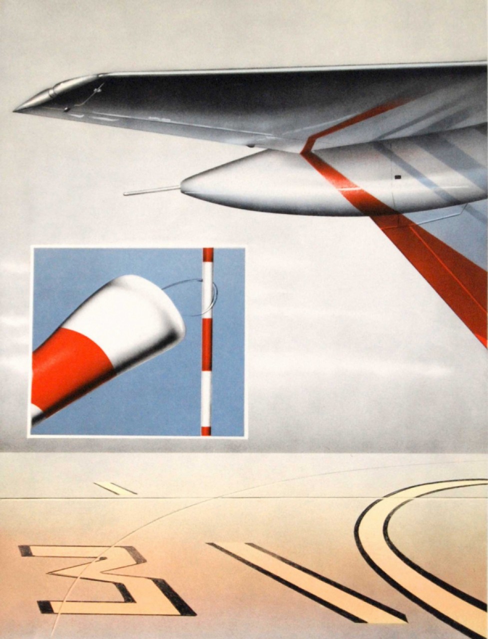 KLASEN Peter aile d'avion sur la piste