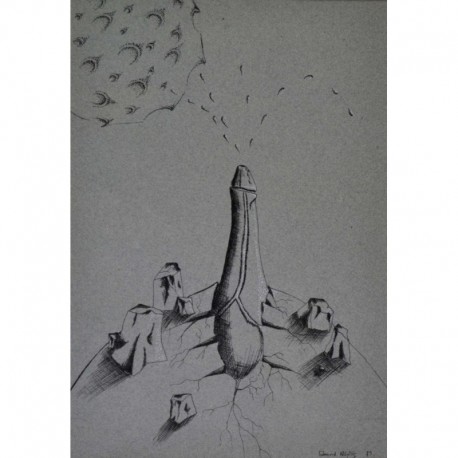 ENSEMENCEMENT - KRIHIFF Edmond (1973- ) - Dessin