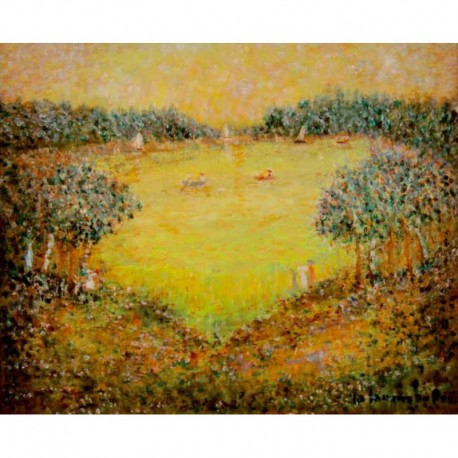 LES CHARMES DE L ETE * (1969) - LA LAUME-DUPRE André (1915 - ) - Huile sur toile