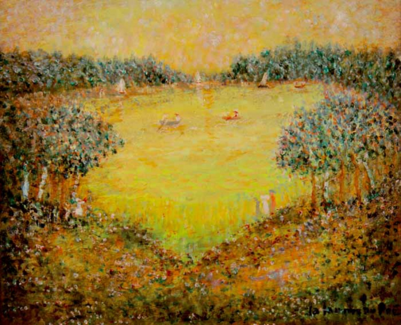 LES CHARMES DE L ETE * (1969) - LA LAUME-DUPRE André (1915 - ) - Huile sur toile