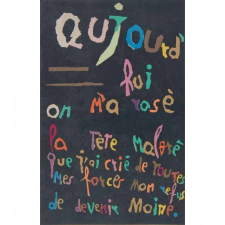 LANSKOY André texte coloré sur fond noir