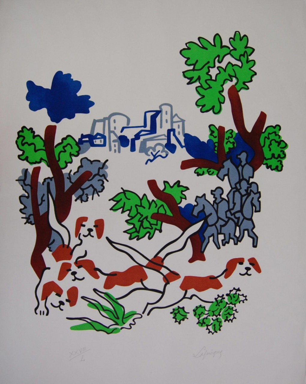 LAPICQUES Charles forêt proche de la ville