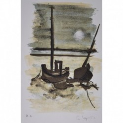 LES BARQUES AU COUCHER DE SOLEIL