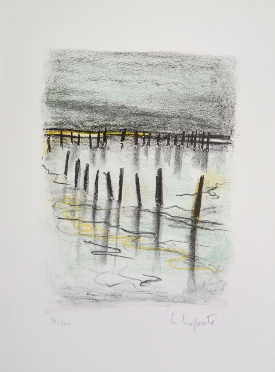 LAPORTE Georges piquets en marée basse