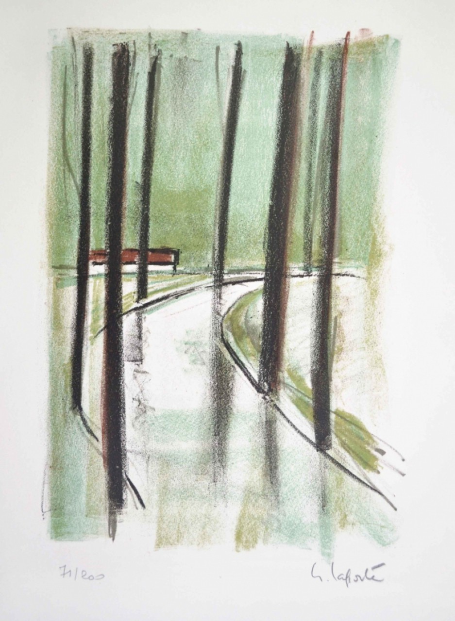 LAPORTE Georges reflet des arbres dans la rivière