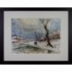 CAMPAGNE HIVERNALE * - LAVOINE L.P. Robert (1916 - 1999) - Aquarelle