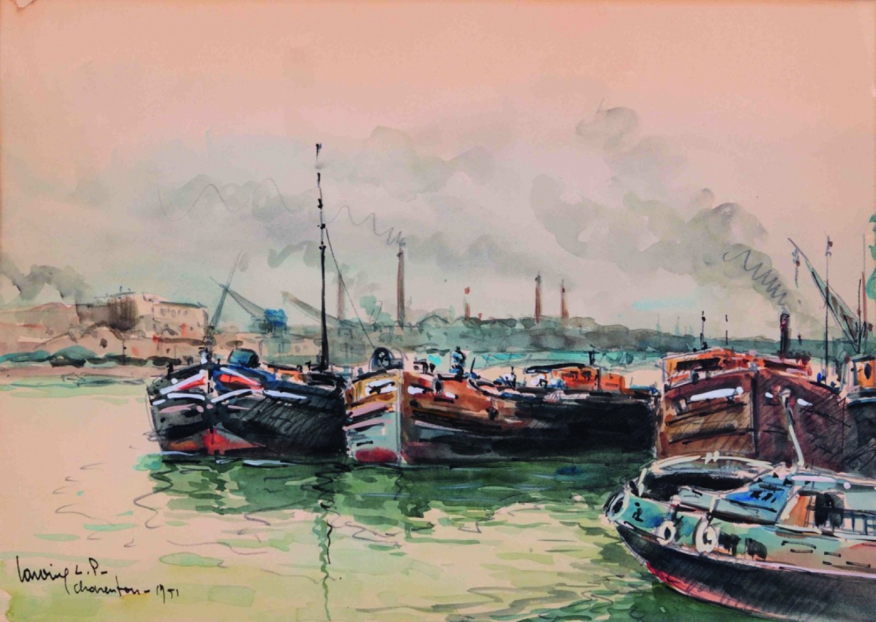 CHARENTON (1951) - LAVOINE L.P. Robert (1916 - 1999) - Aquarelle