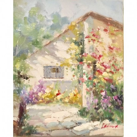 LEDOUX Fernand la facade fleurie de la maison