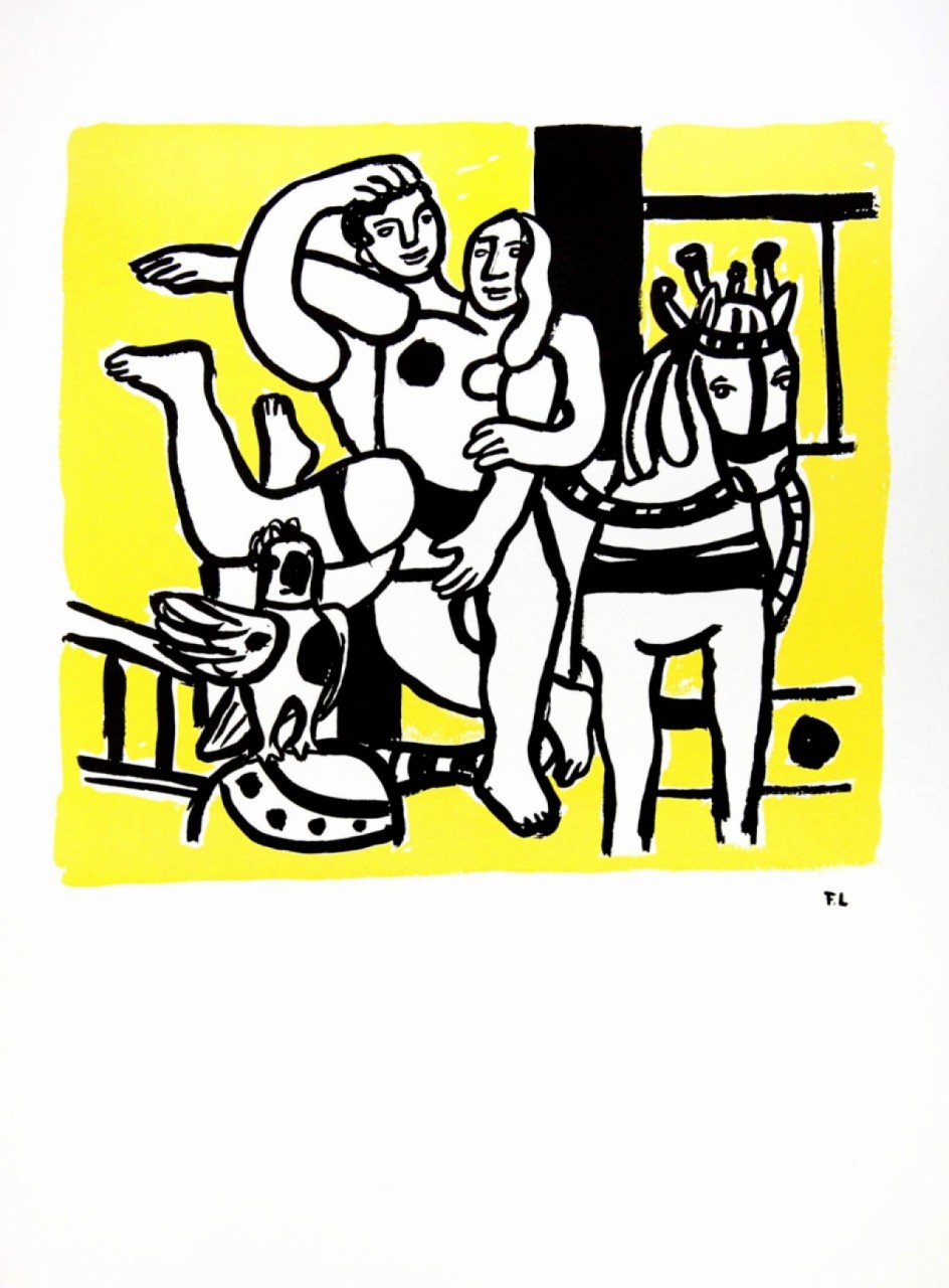 LEGER Fernand couple cheval et oiseau