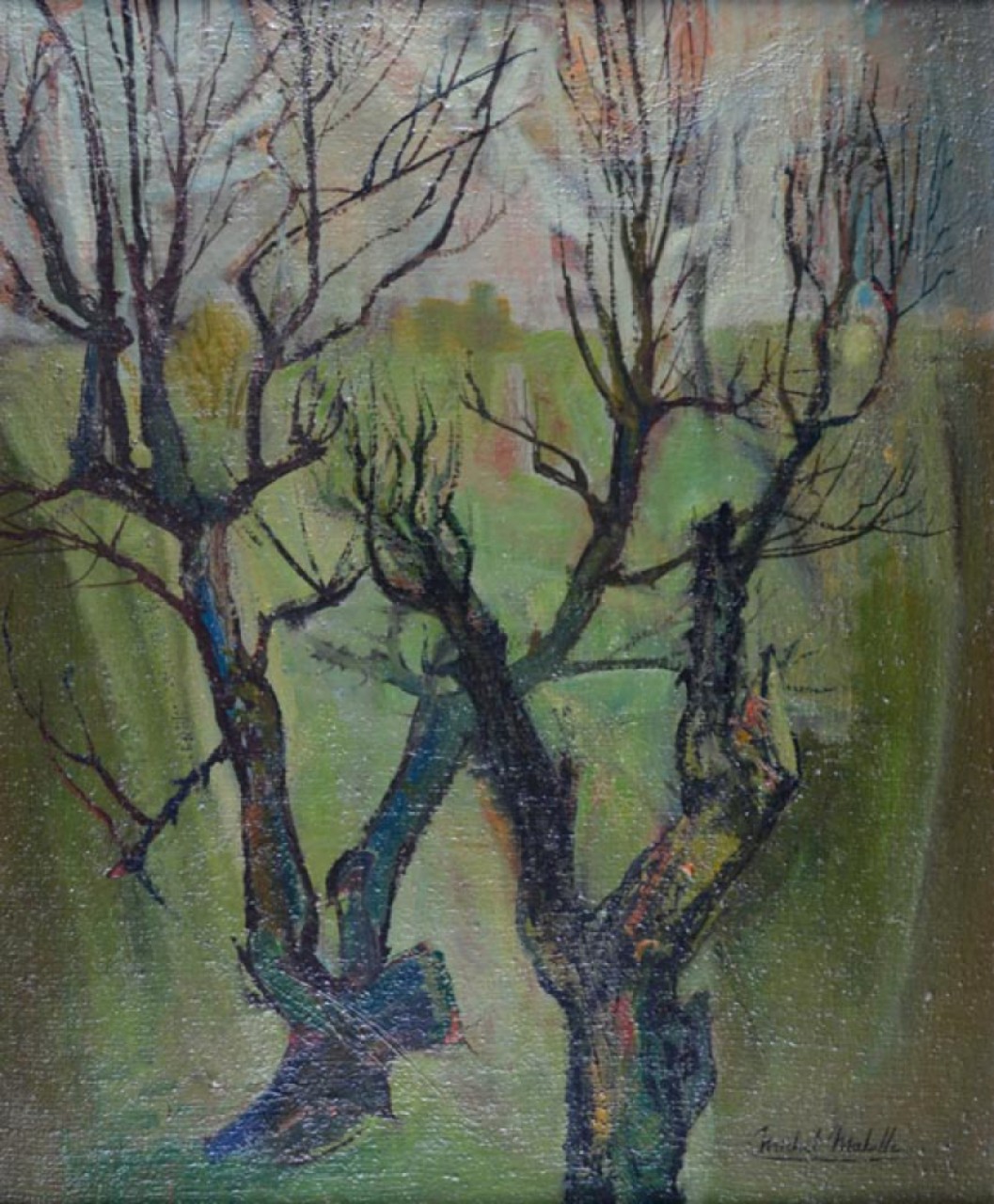 EN FORET - MABILLE Michel (XX ème siècle) - Huile sur toile