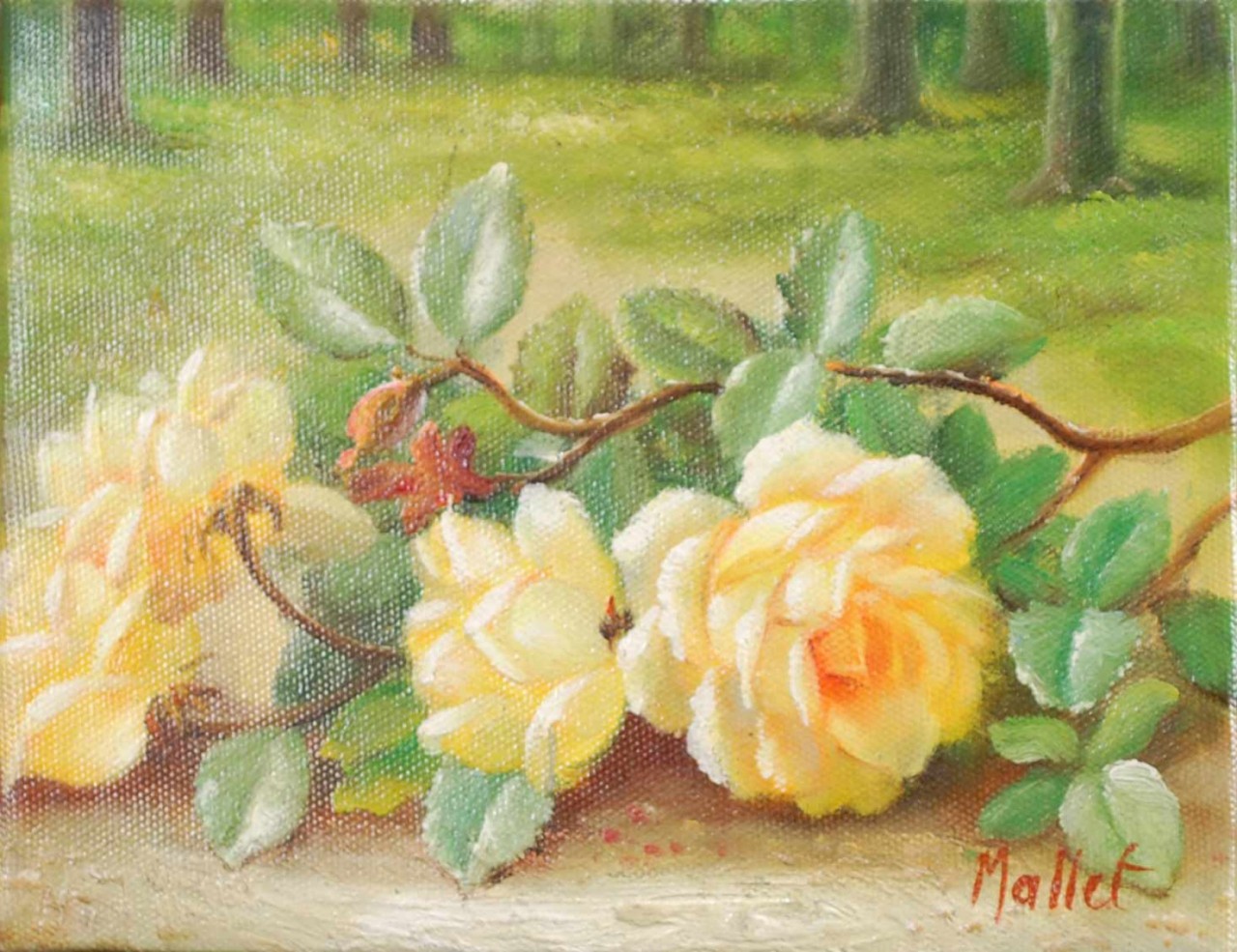 MALLET Edouard fleurs jaunes