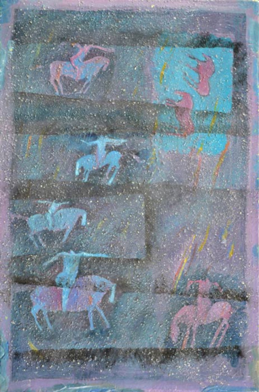 LES CAVALIERS - MARBLO (1931- ) - Huile sur toile
