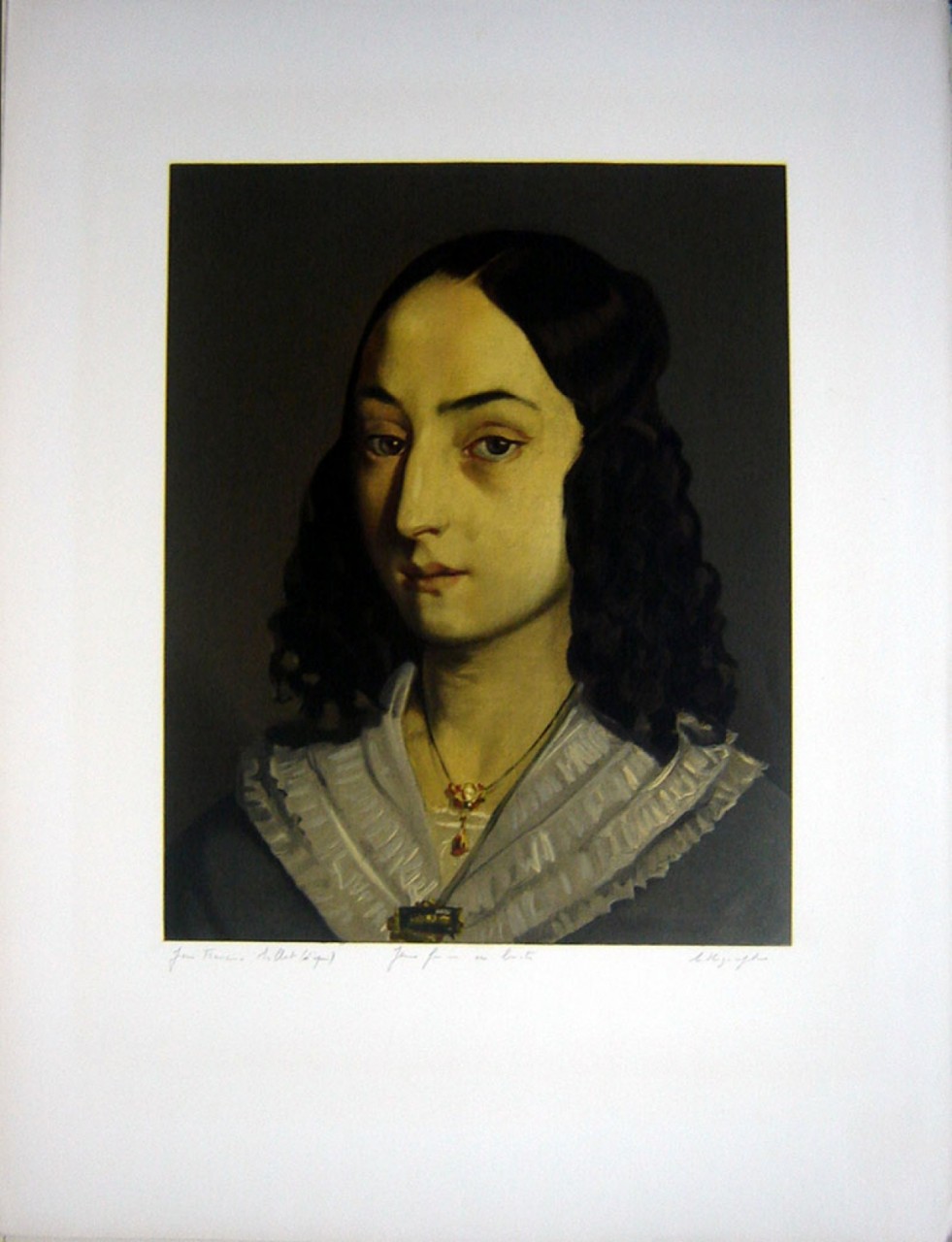 MILLET Jean-François femme brune buclée
