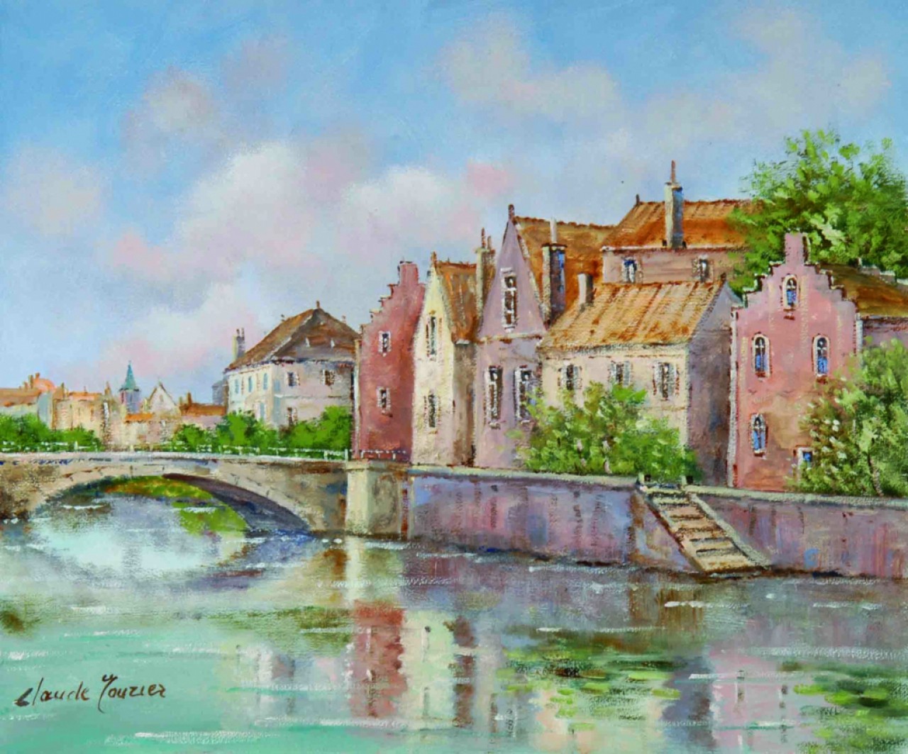 MOURIER Claude maison en bord de canal à Bruges