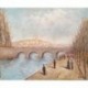 PROMENADE SUR LE QUAI - NIELSEN Robert (XXème siècle) - Huile sur toile