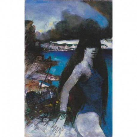 GOLF BRETON - PANDEL Michel (1929 - 1978) - Huile sur toile