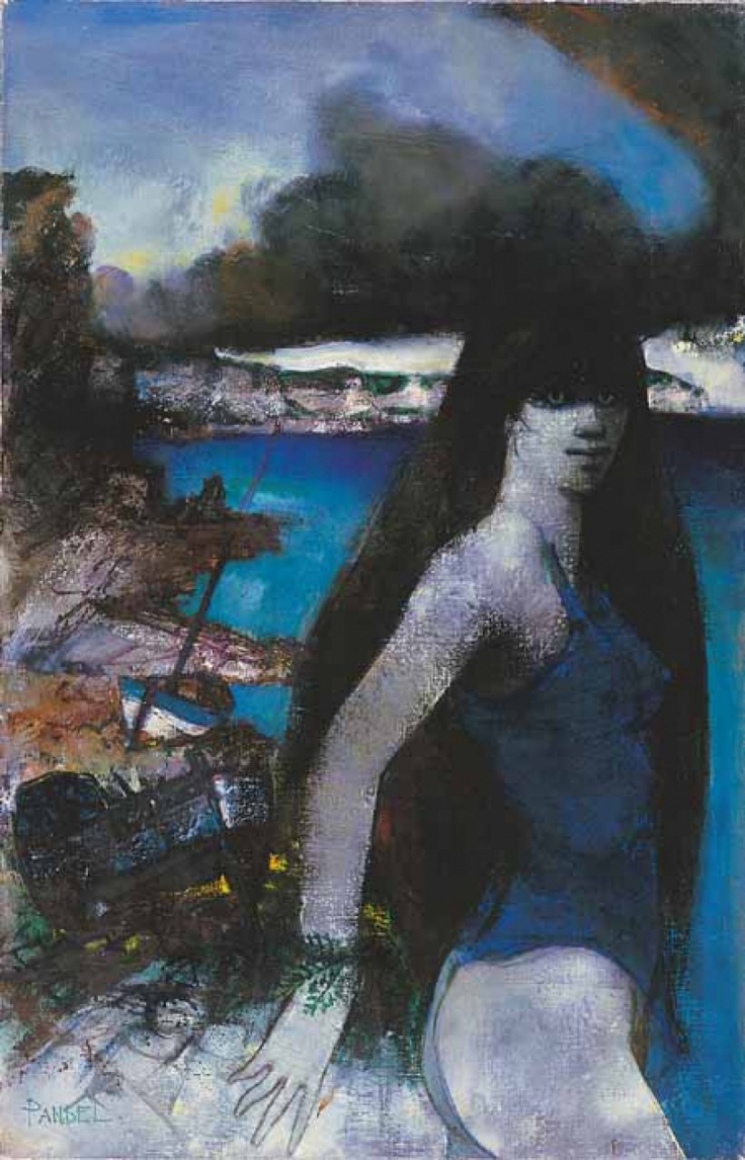 GOLF BRETON - PANDEL Michel (1929 - 1978) - Huile sur toile