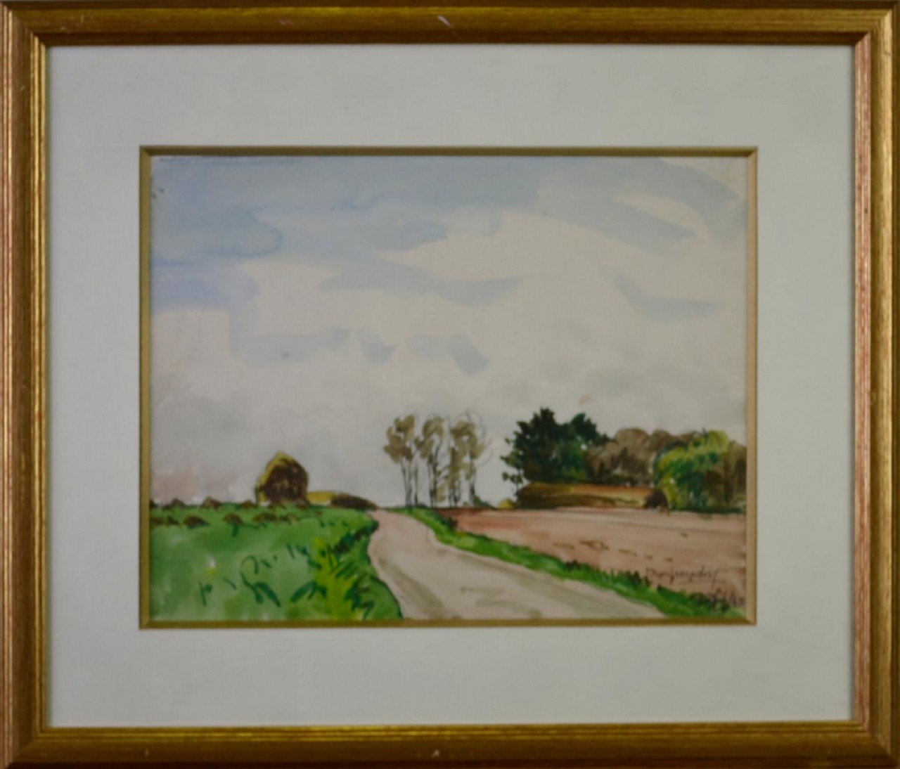 CAMPAGNE AU PRINTEMPS, Aquarelle, PERADON Pierre-Edmond (1893 - 1981)