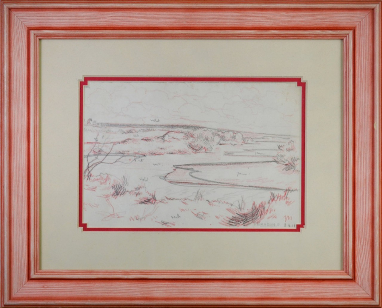 ETUDE POUR UN PAYSAGE, Dessin, PERADON Pierre-Edmond (1893 - 1981)