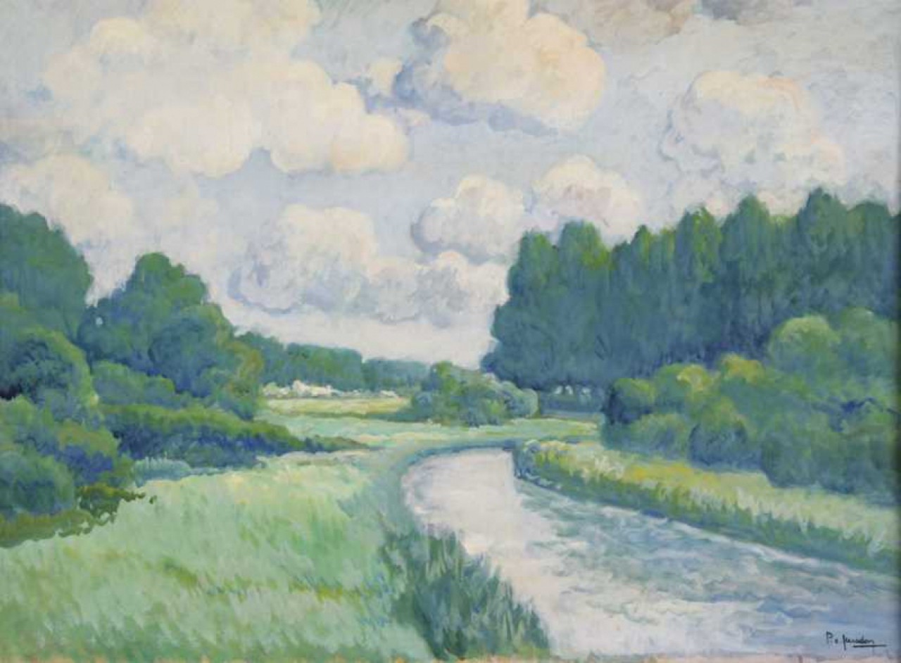 L ORNE A TRAVERS LA CAMPAGNE, Huile sur panneau, PERADON Pierre-Edmond (1893 - 1981)