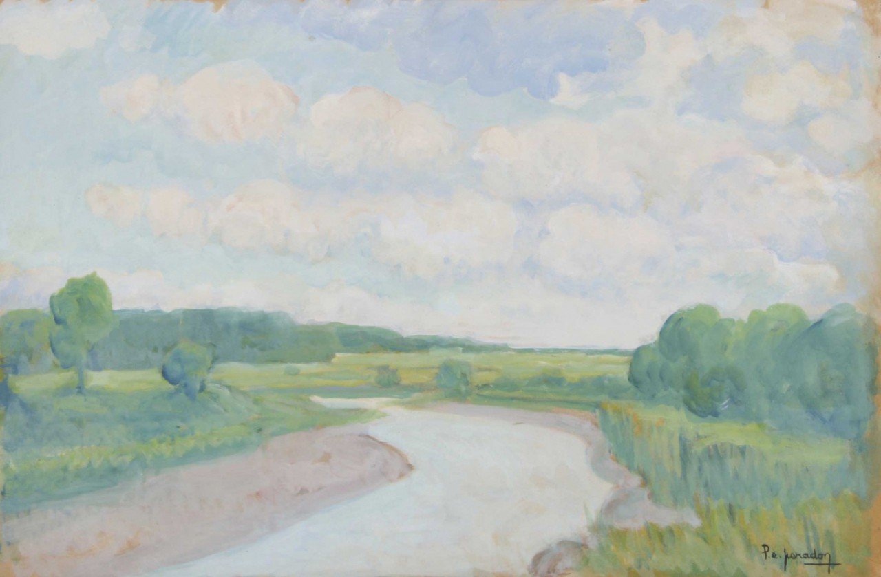 LA SEULLES, Huile sur panneau, PERADON Pierre-Edmond (1893 - 1981)