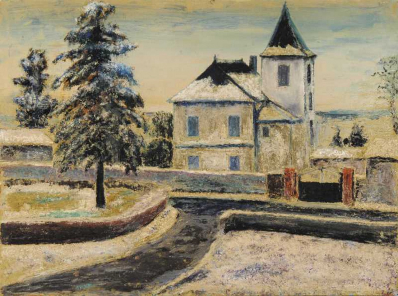 MAISON DE JONGKIND - POZZATTI Emile (1953 - ) - Huile sur toile
