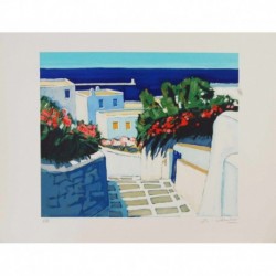 CHEMIN AU BORD DE LA CALDEIRA SANTORIN