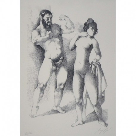 EROS MINOS : PROMESSE SELON NATURE - RUIZ PIPO Manolo (1929 - 1998) - Lithographie
