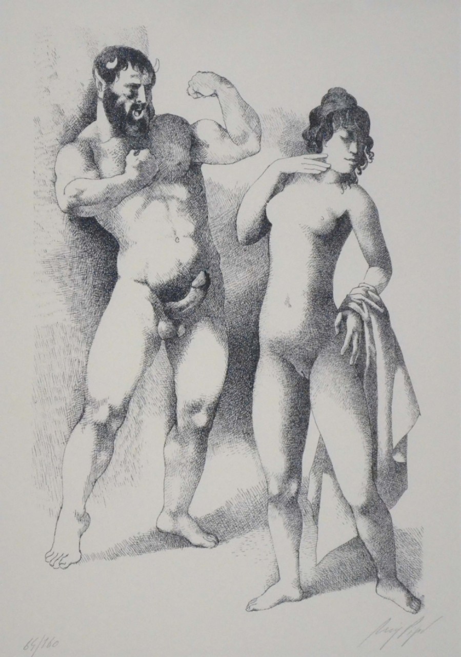 EROS MINOS : PROMESSE SELON NATURE - RUIZ PIPO Manolo (1929 - 1998) - Lithographie
