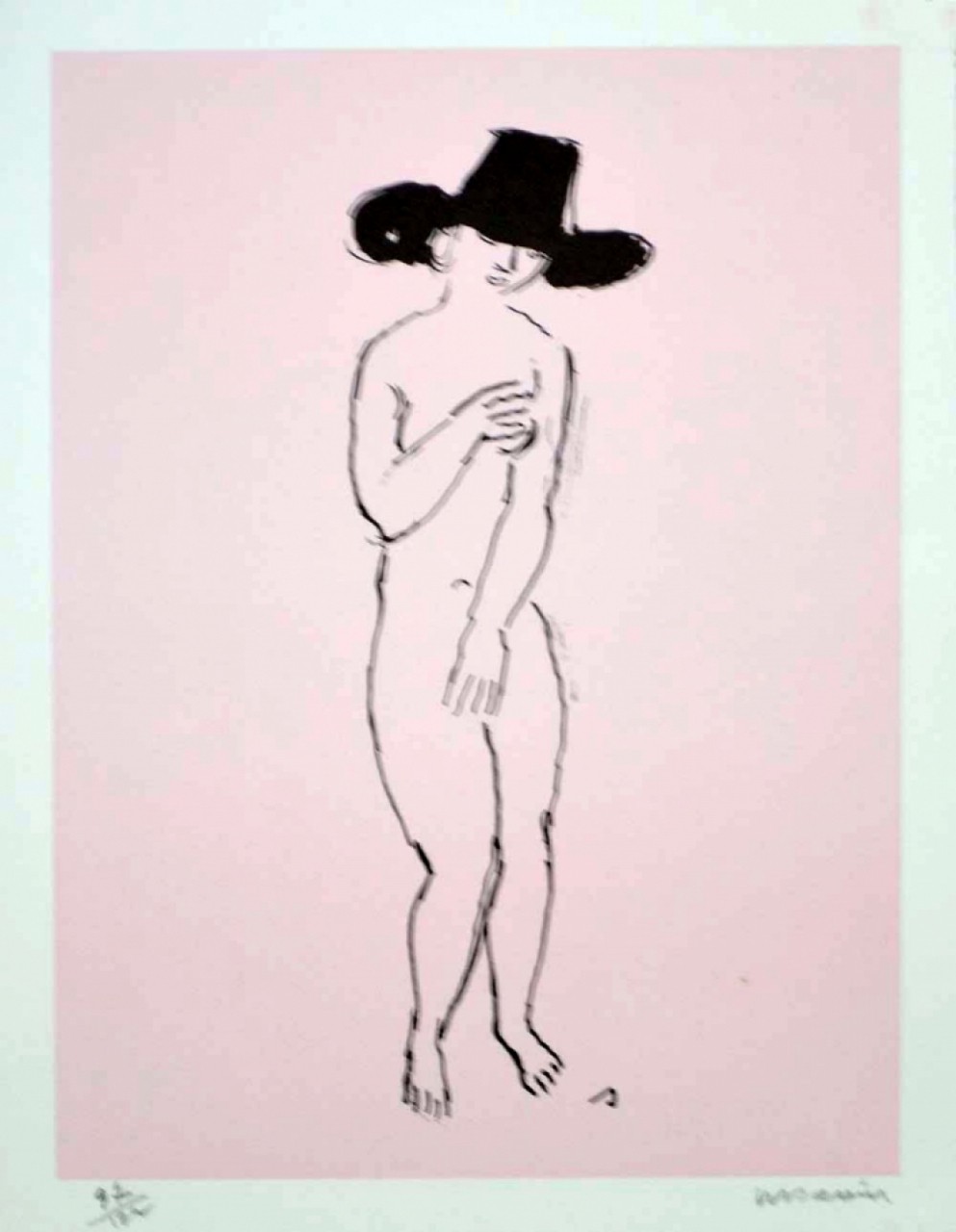 NU AU CHAPEAU NOIR