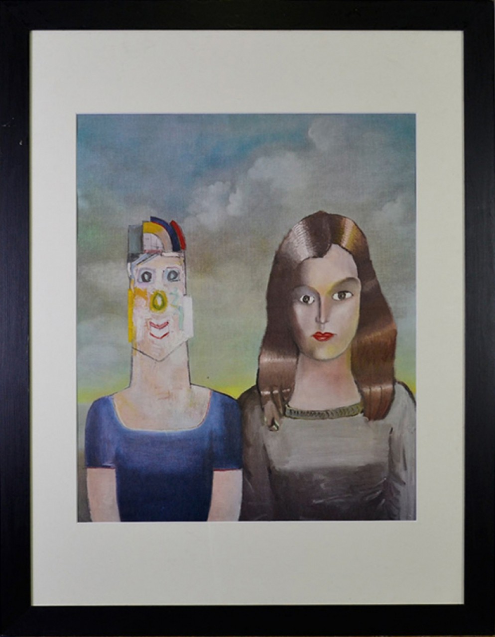 JEUNE FILLE ET JEUNE HOMME - STEINBERG Saül (1914 - 1999) - Lithographie